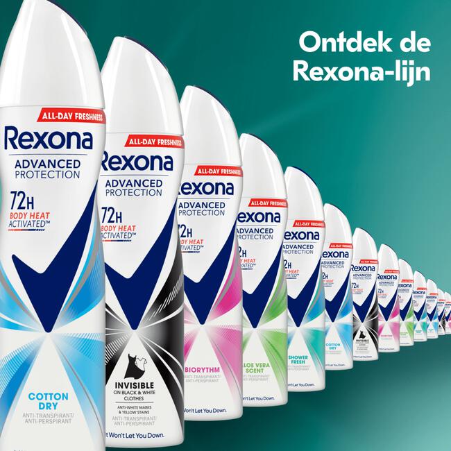 Rexona Women Deodorant Spray 72h Cotton Dry 150ml Enkelpak