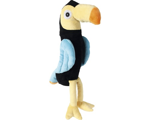 Karlie pluche hondenspeelgoed toekan 38x14x8 cm blauw-geel