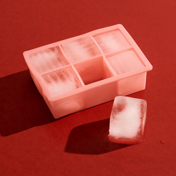 HAY - Silikon Eiswürfelbereiter rechteckig XXL, Cubes, eisblau