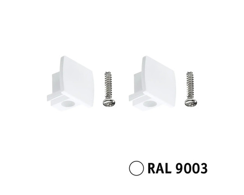 Paulmann URail eindkap 13x21 mm signaalwit 2 stuks