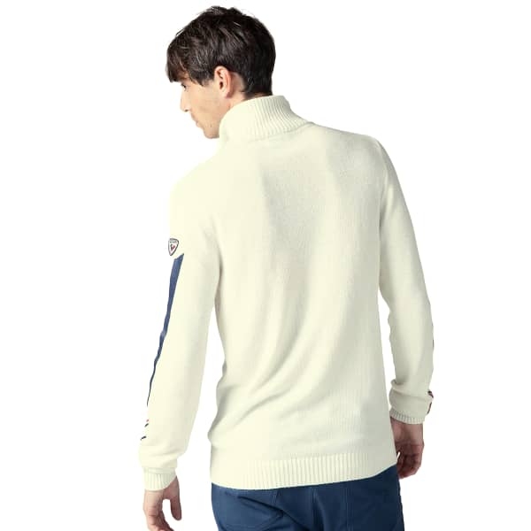 Pull ROSSIGNOL SIGNATURE SLEEVE KNIT WHITE