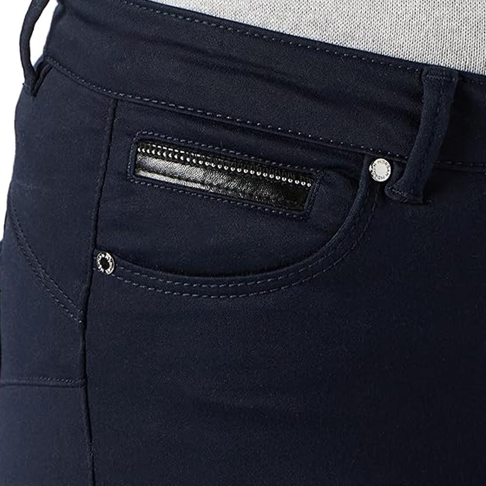 Morgan Pantalon Slim Marine enduit Femme Morgan Palona
