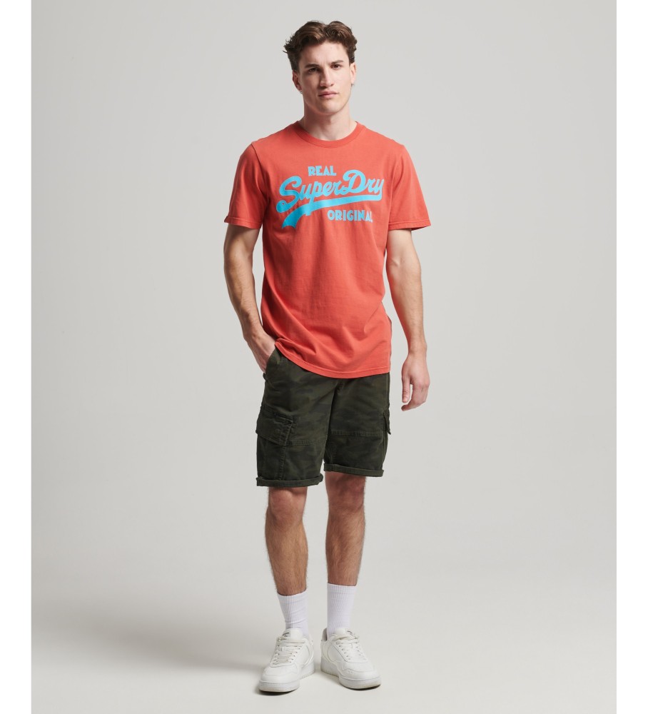 Camiseta Superdry Vintage Logo Floral Laranja