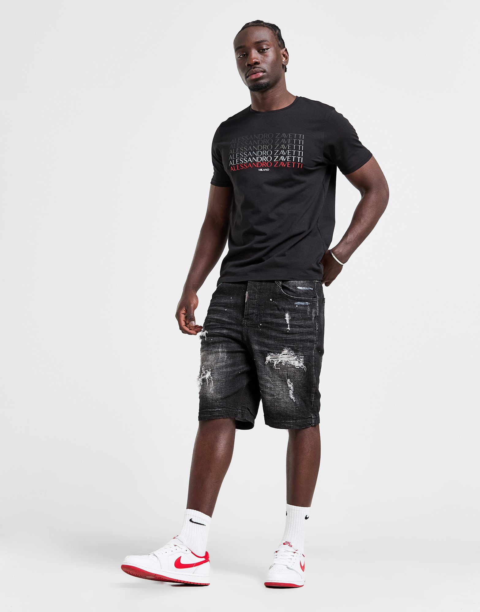 Alessandro Zavetti Short Damiano Denim Homme
