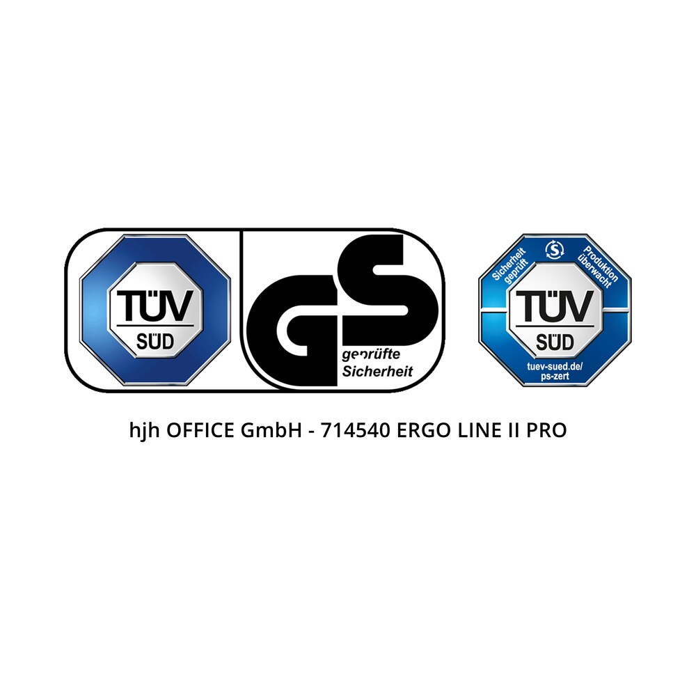 Profi Bürostuhl ERGO LINE II PRO Stoff mit Armlehnen (höhenverstellbar) hjh OFFICE