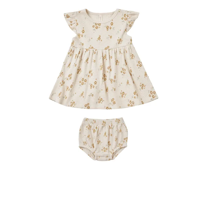 Quincy Mae Robe et Bloomer Fleuri | Blanc cassé