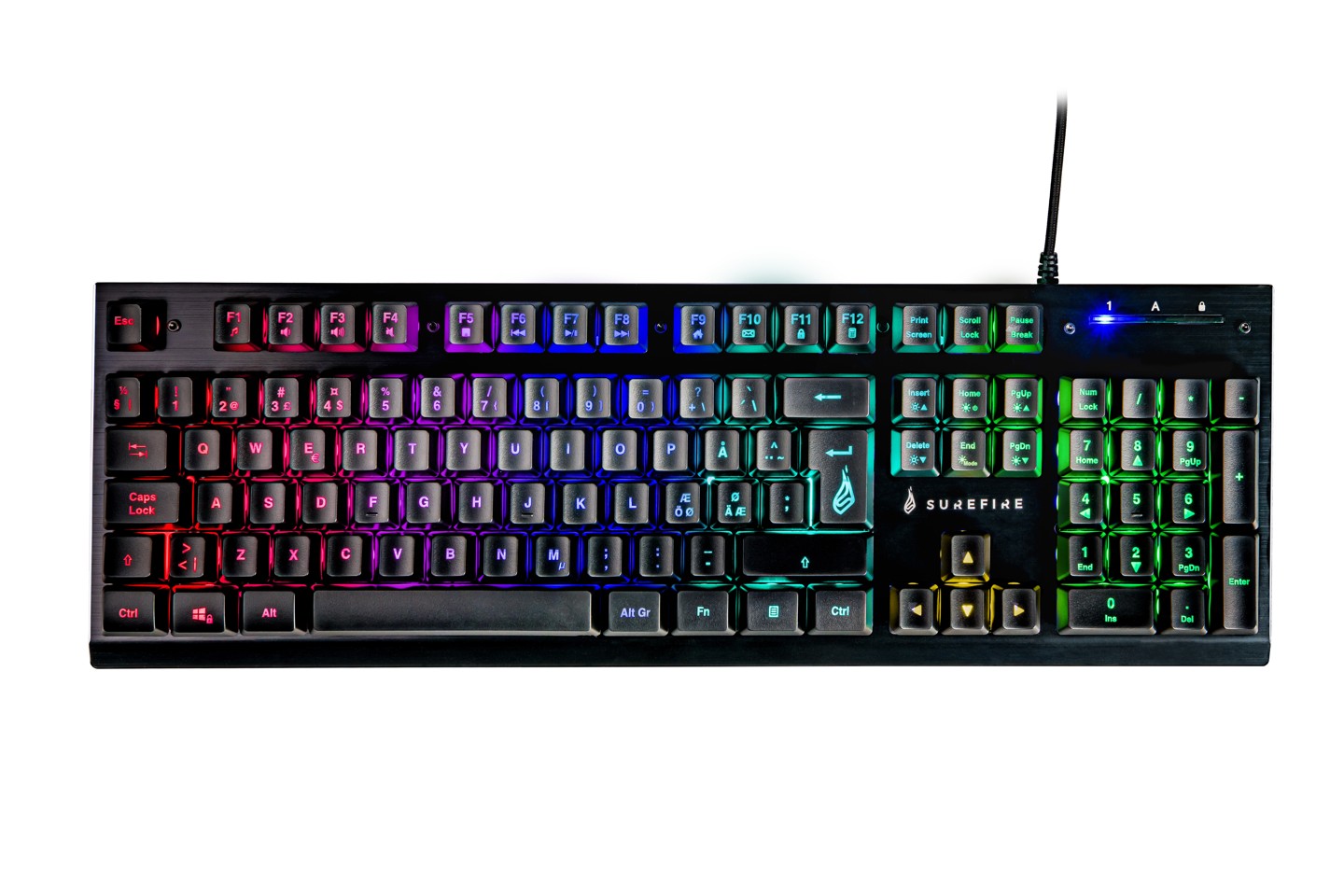 SUREFIRE - KingPin X2 Metal Gaming RGB Keyboard QWERTY Nordic