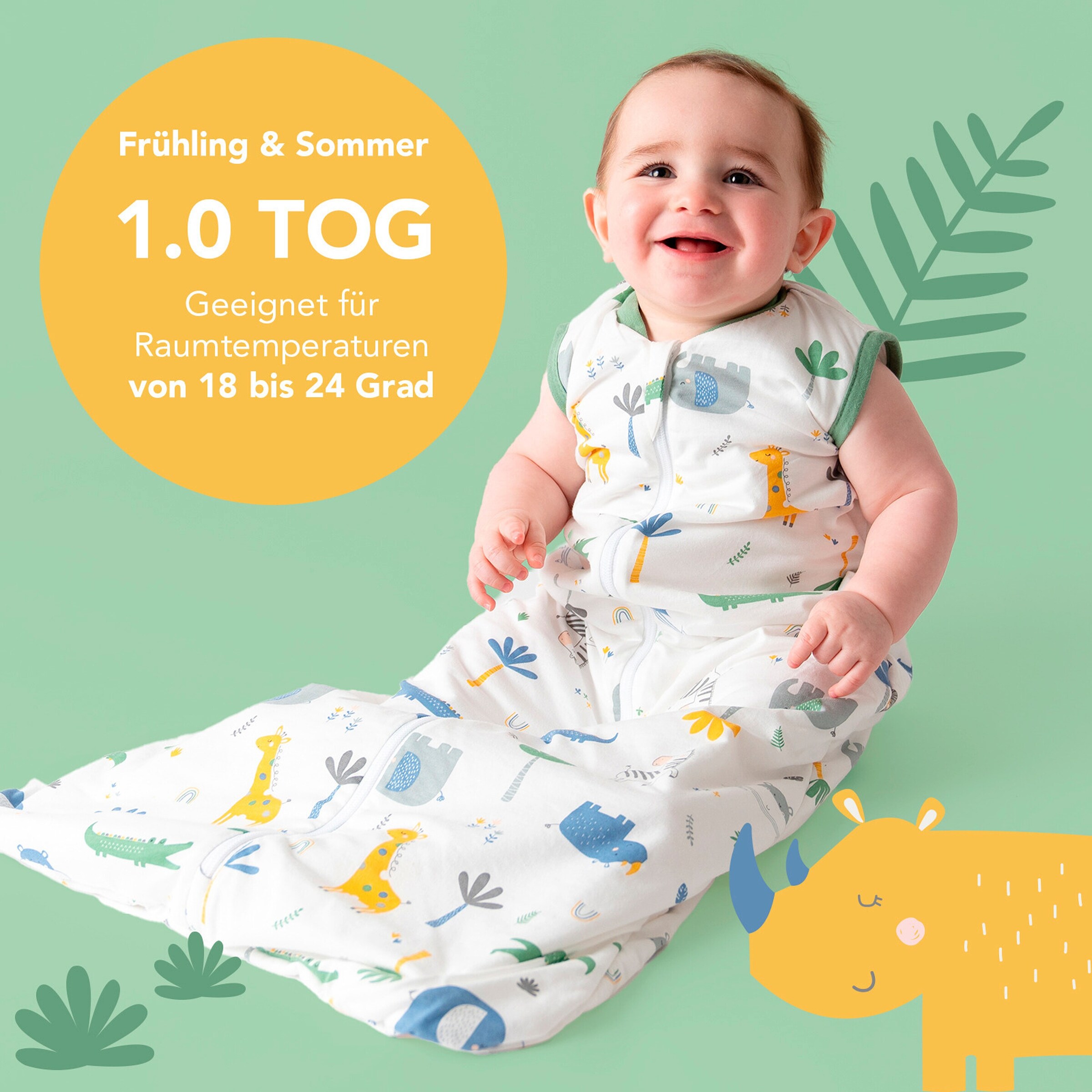 schlummersack Schlafsack ohne Füßen 1.0 Tog Dschungel