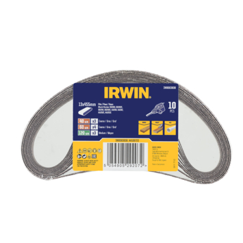 Irwin schuurband 13 x 455 mm K40/K60/K120 voor B D Powerfile KA900, 10 stuks