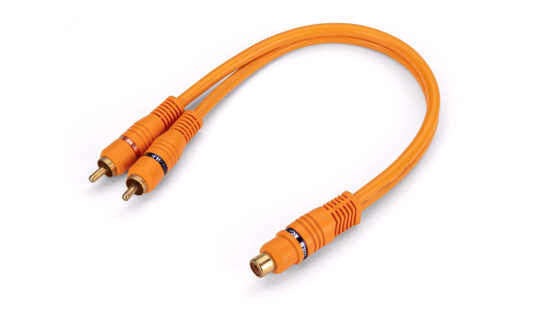Phono Y-adapter, 2 stik/1 udtag