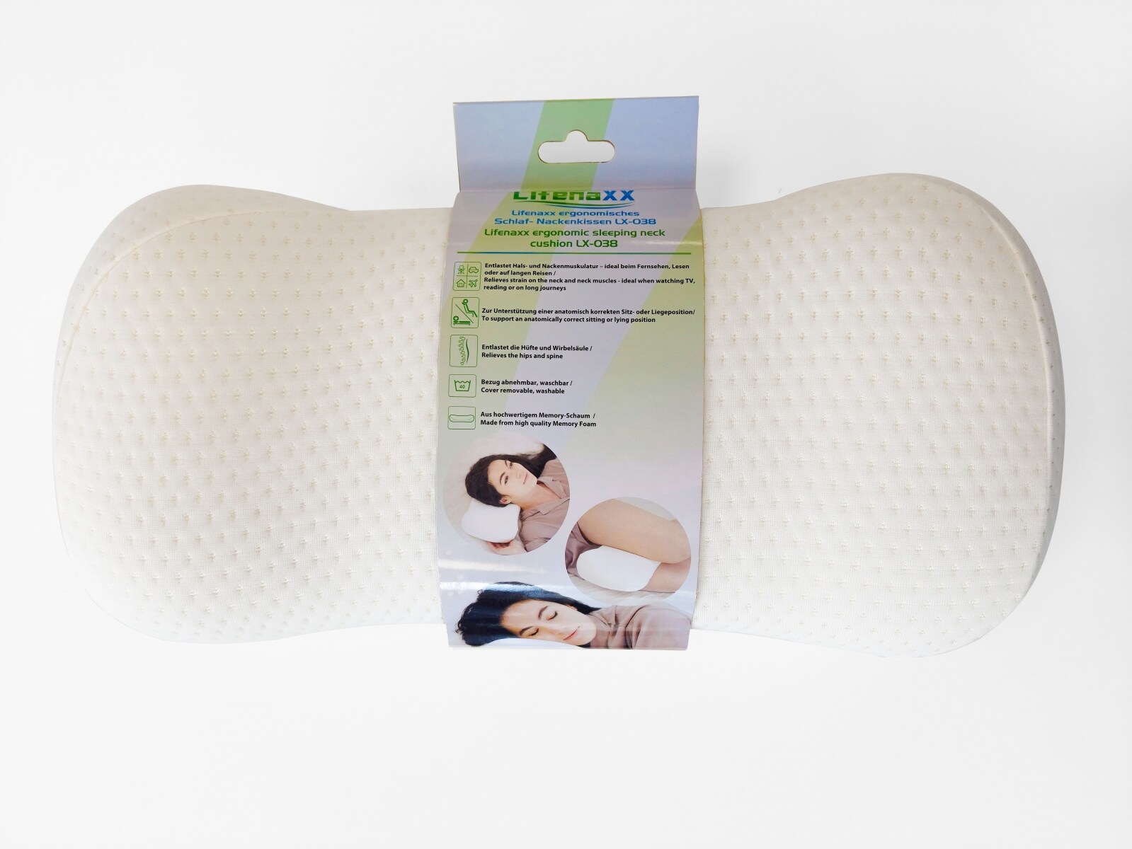 Lifenaxx ergonomisches Schlaf- Nackenkissen