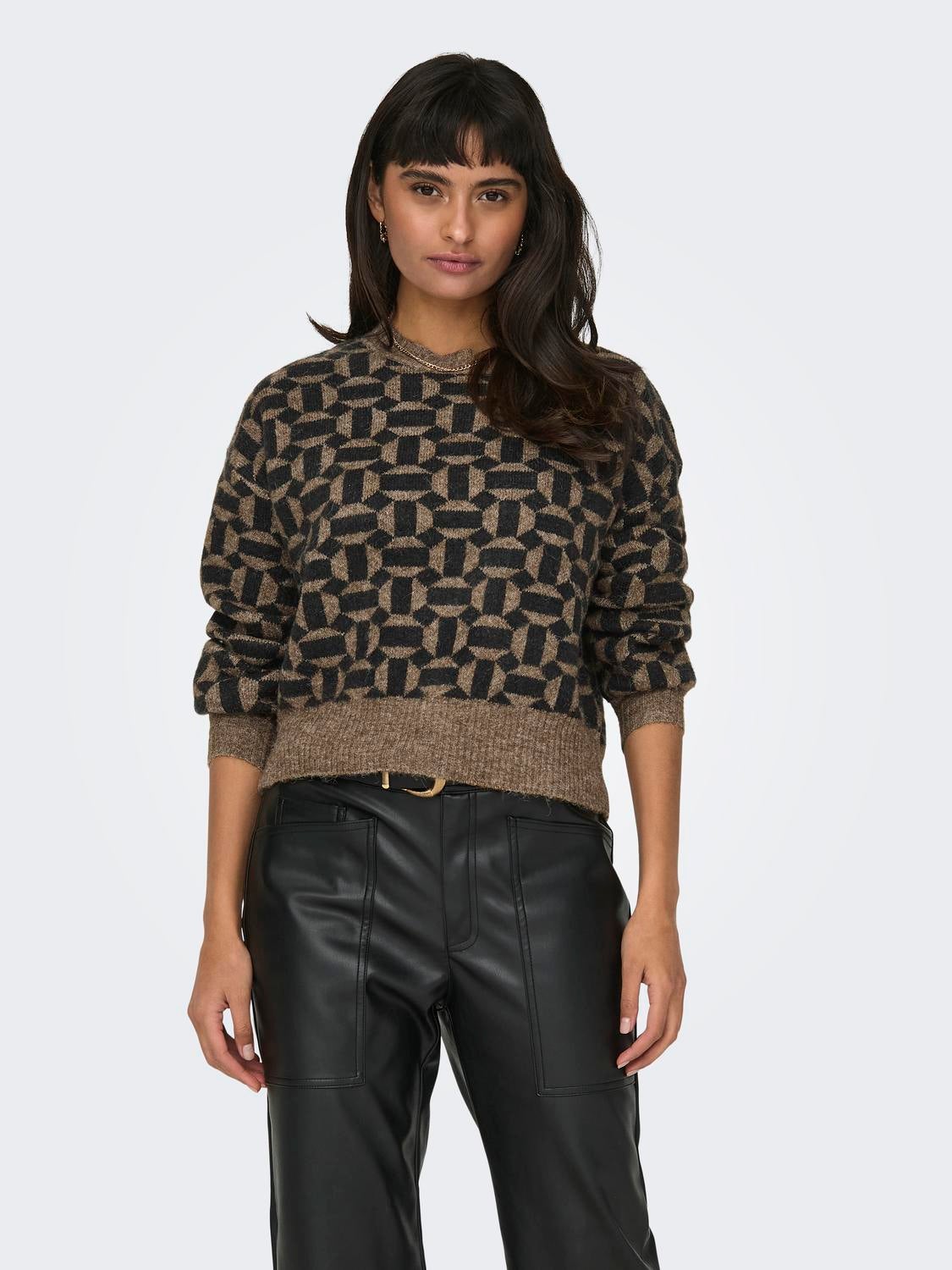 ONLGEO Strickpullover Toasted Coconut