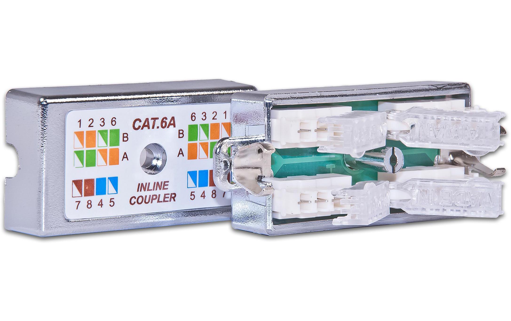 Kupplung Cat.6A 1 StückVerbindungsbox für 2 Verlegekabel LSA KAT6A 500MHz