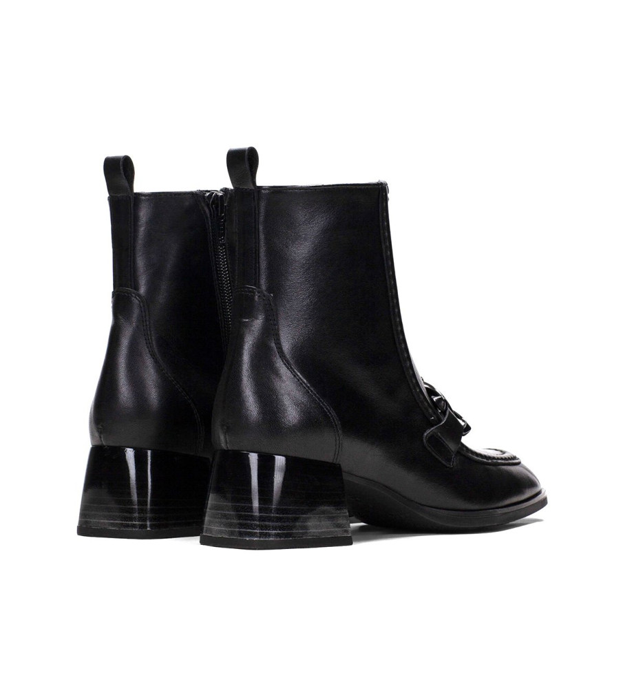 Botas de tornozelo Hispanitas Charliez em couro preto - Salto de 4,5 cm -