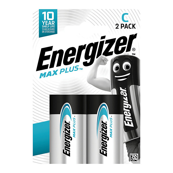 Piles Alcalines Energizer Max Plus LR14 C, lot de 2
