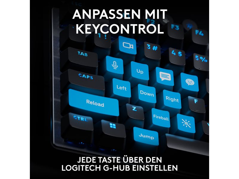 Logitech Gaming-Tastatur Pro X TKL Rapid Schwarz Kabelgebundene Gaming-Tastatur ohne Ziffernblock mit analogen Switsches