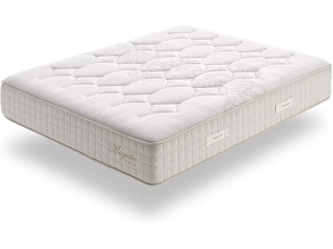 Matelas 140x190 ressorts magestic® | ressorts ensachés avec mousse á mémoire | épaisseur 30 cm - avec 9 couches différentes