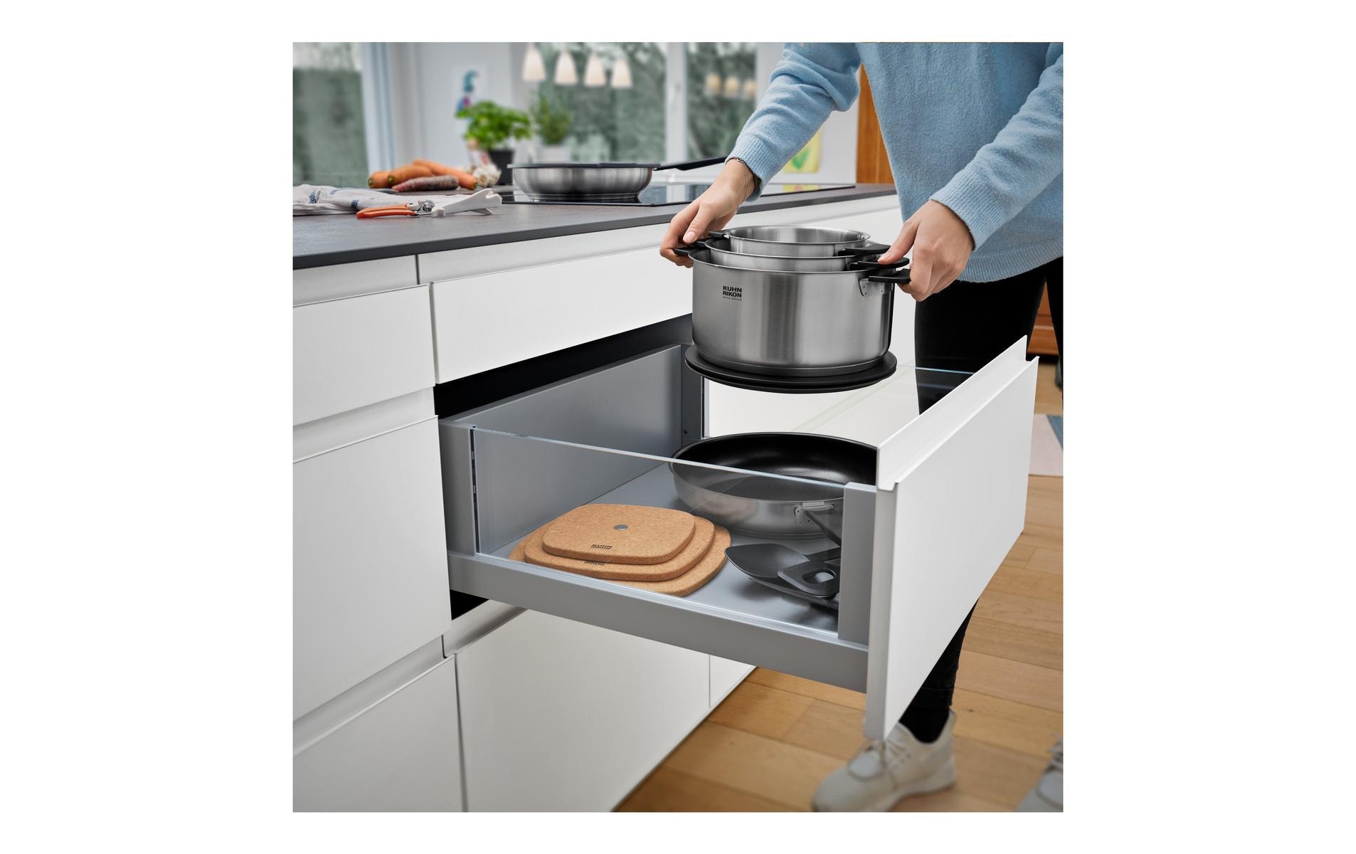 Kochtopf-Set Smart & Compact 16 cm/20 cm/24 cm, 3-teilig<br>Stapelbare Kochtöpfe