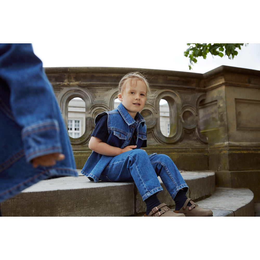 Køb COPENHAGEN COLORS Indigo Blue Washed Organic Boyish Denim Vest
