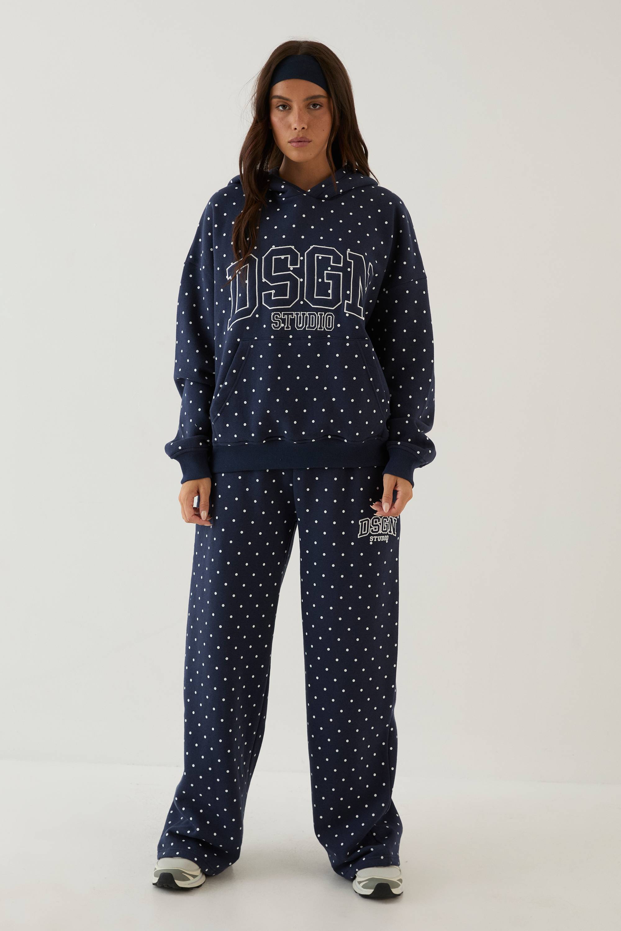 Jogger Droit À Pois Avec Appliqué Dsgn Studio