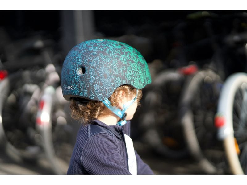 Micro Mobility Helm Mandala Blau, M Scooter und Fahrradhelm für Kinder