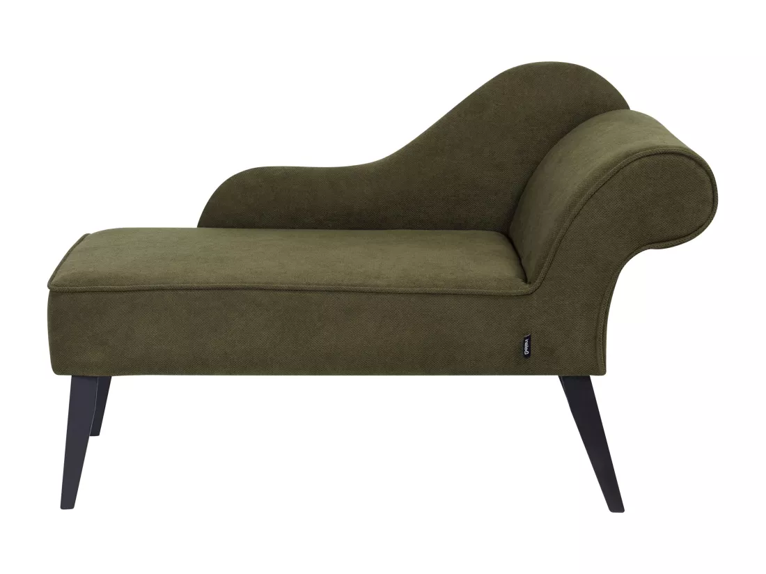 Divan côté droit en tissu vert olive BIARRITZ