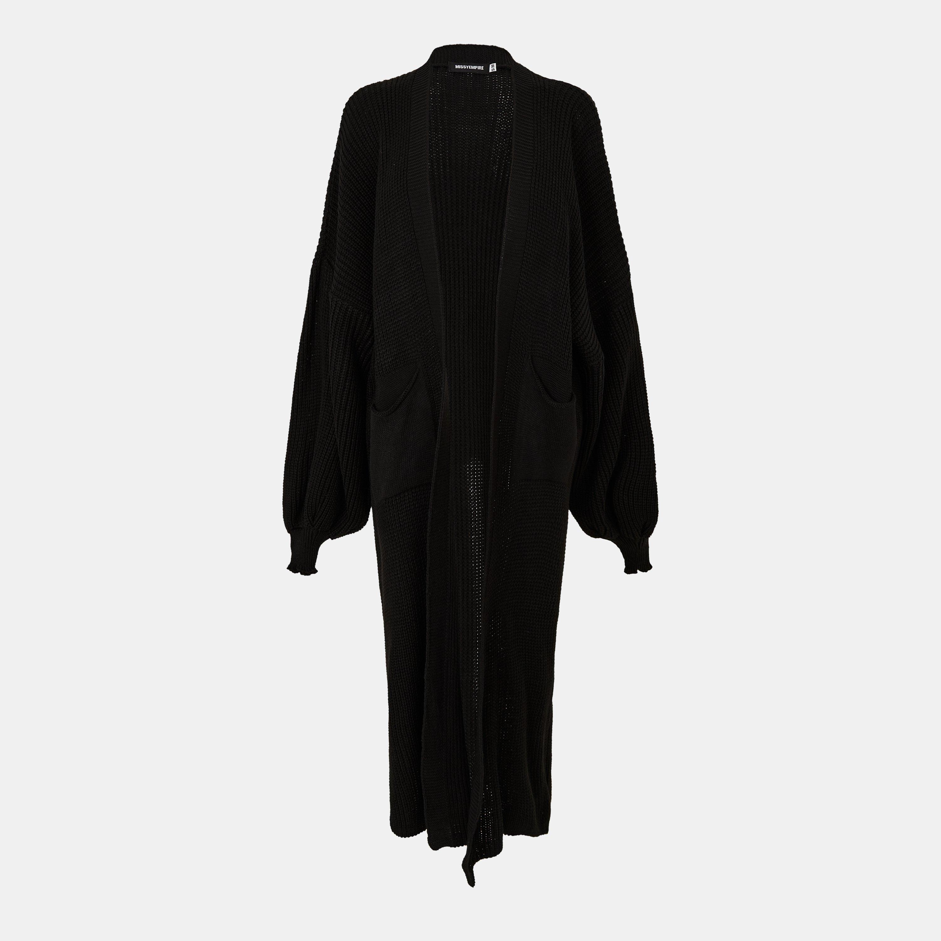 Missy Empire Balloon Sleeve Knitted Cardigan