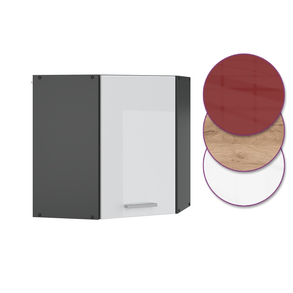 VICCO Küchenschrank Hängeschrank Eckhängeschrank 57 cm R-Line Anthrazit