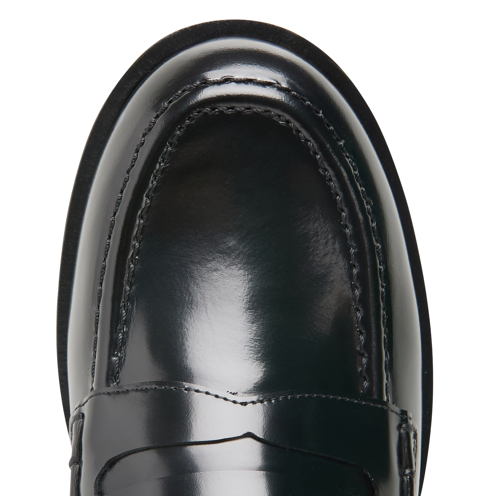JACK - Mocassins à semelle crantée en cuir glacé | Noir