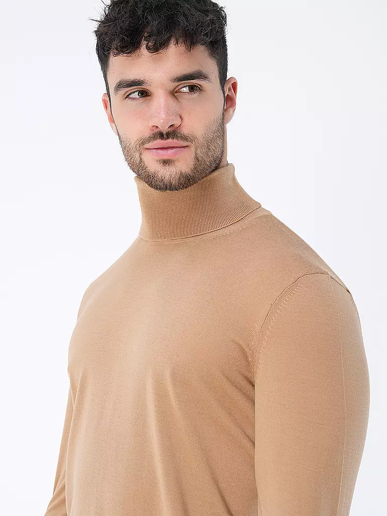 BOSS Rollkragenpullover Slim Fit MUSSO camel