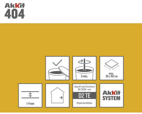 Akkit 404 Dispersielijm Gebruiksklaar D2 TE 5 kg