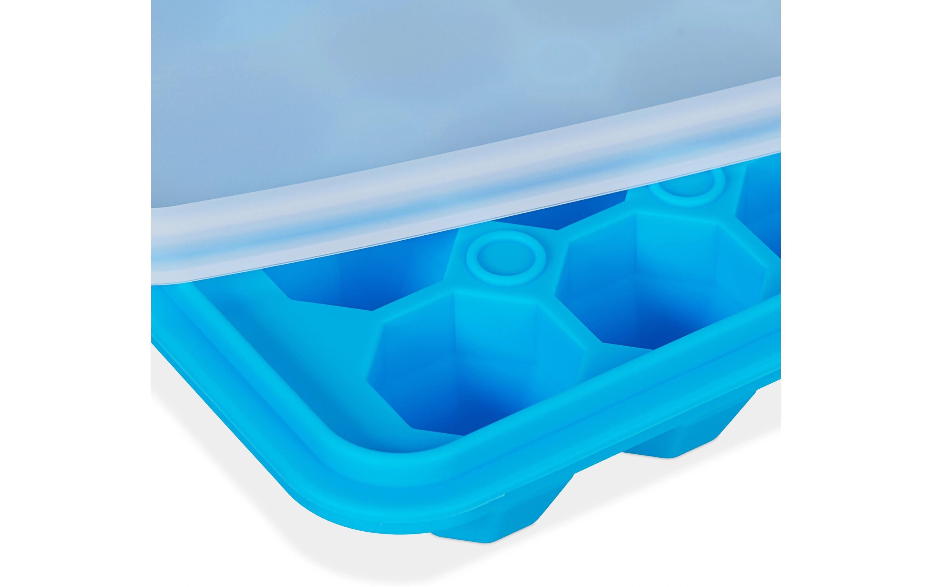 Eiswürfelform Diamant 3 Stück, Blau/TransparentEiswürfelschalen mit Deckel