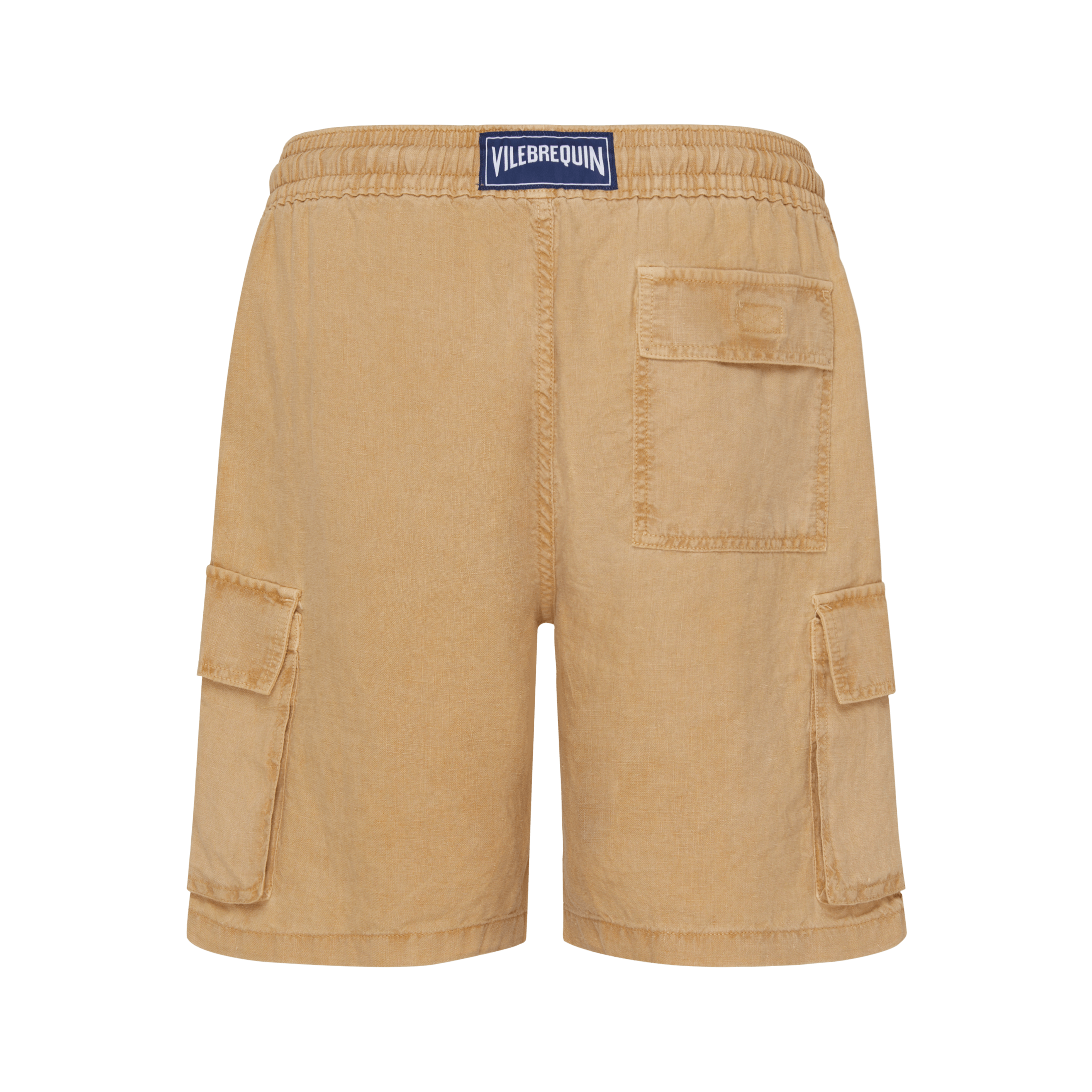 Bermuda poches cargots en lin homme Natural Dye