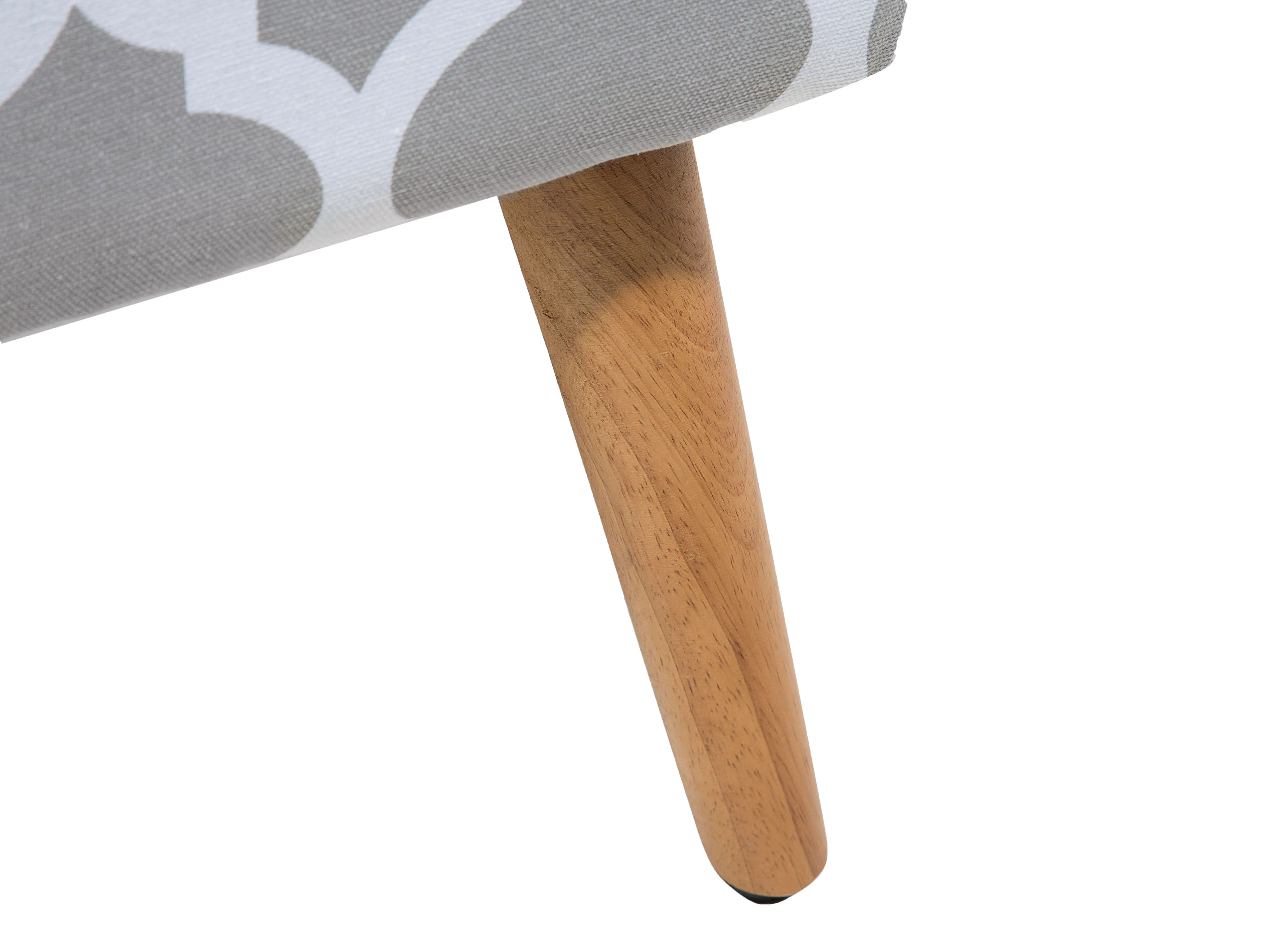 Hocker MANTEO Katoen Lichtgrijs