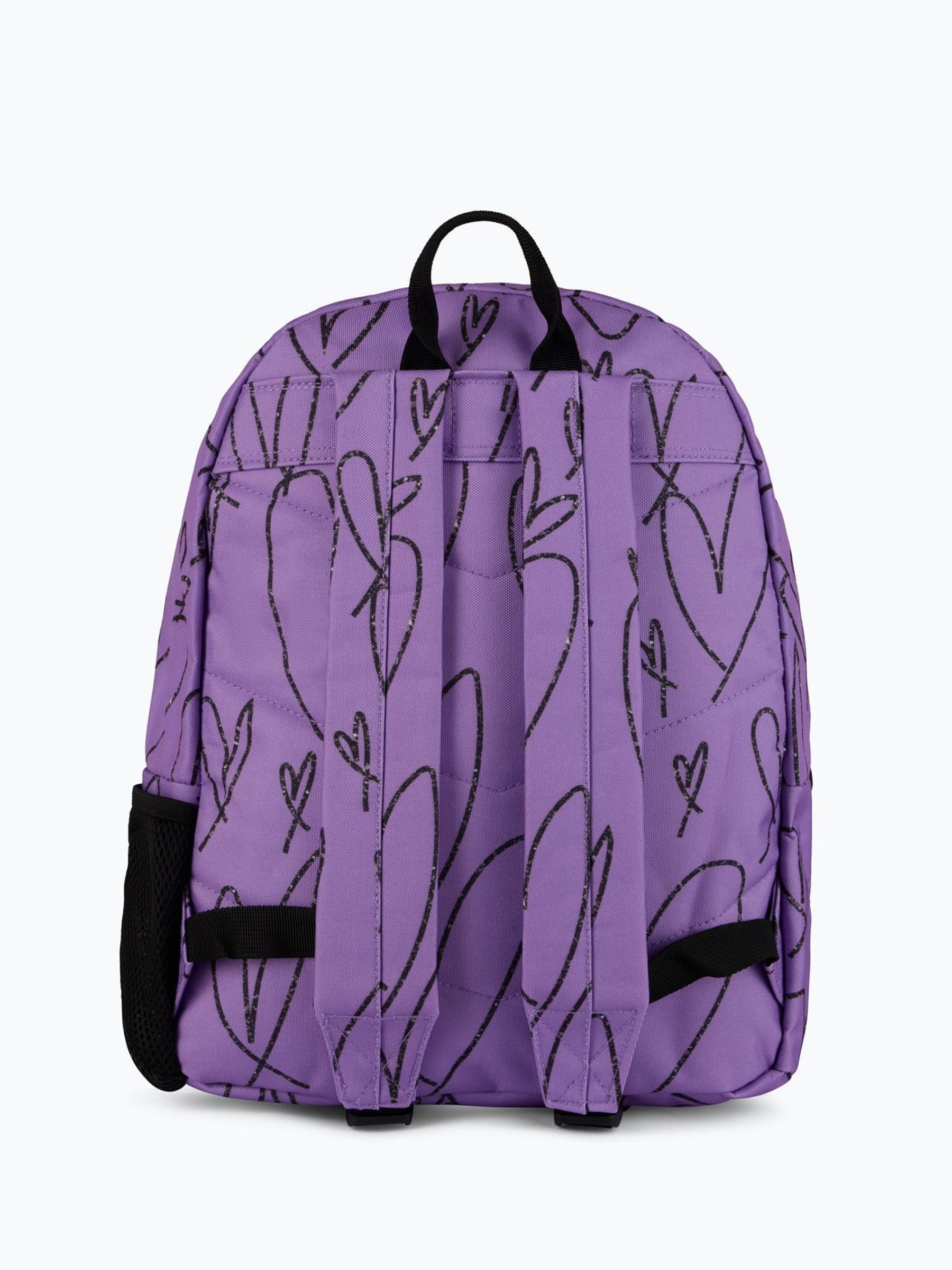 Hype. Unisex Purple Scribble Hearts Backpack