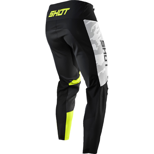 Shot - Pantalon Contact Camo Noir / Blanc / Jaune fluo