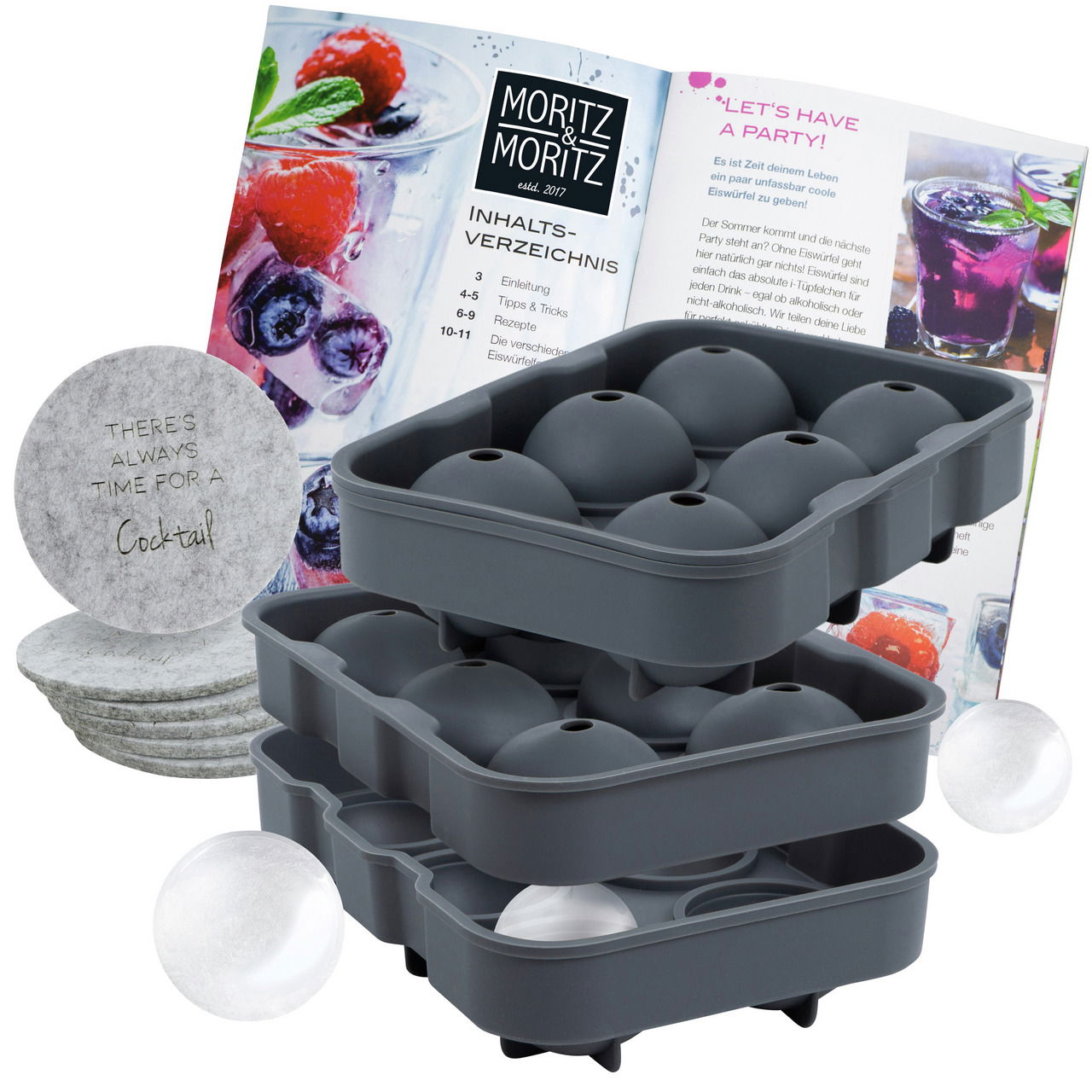 Moritz & Moritz Eiswürfelform rund  2 er Set