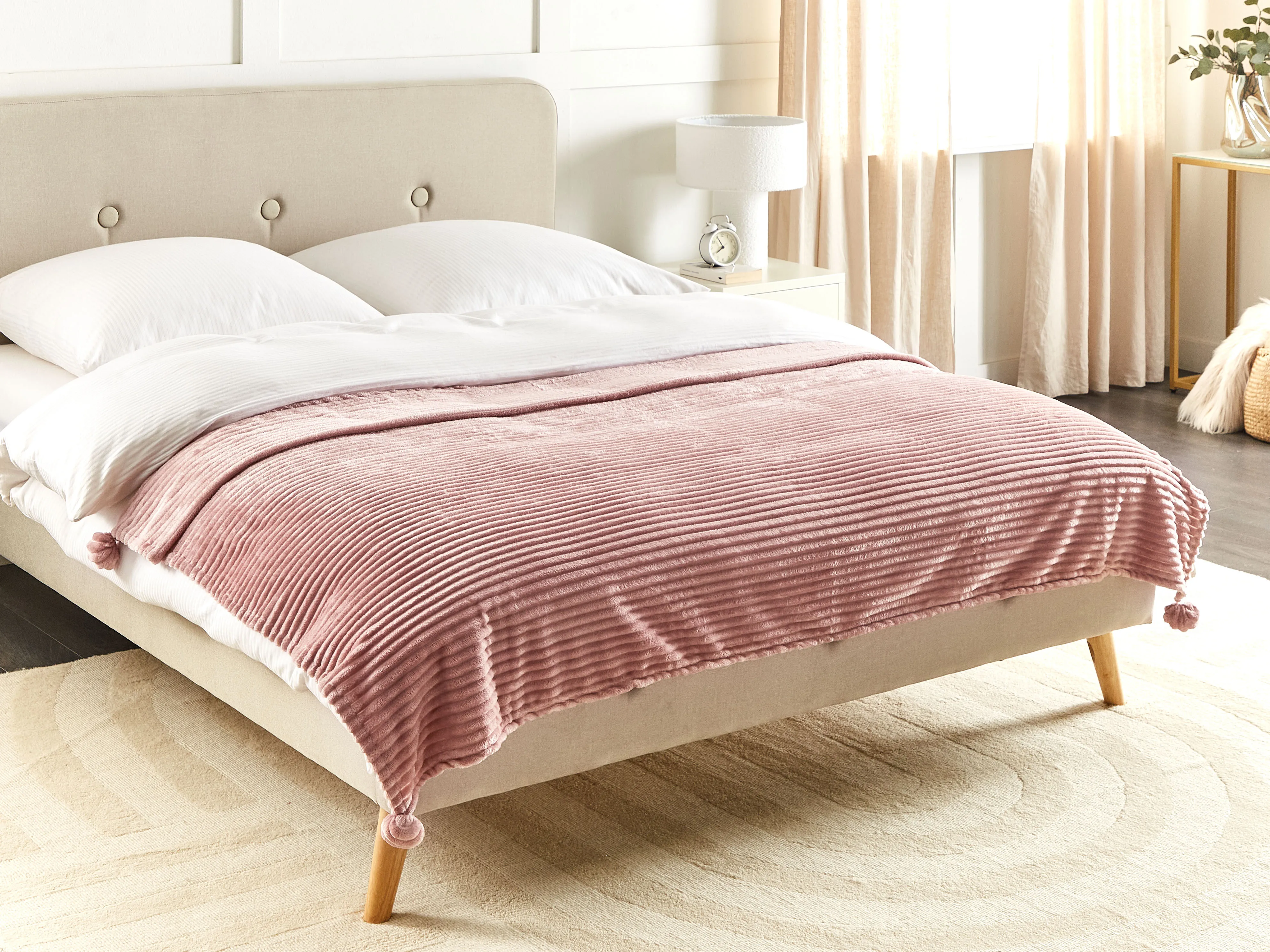 Plaid KAWERI 150 x 200 cm Roze