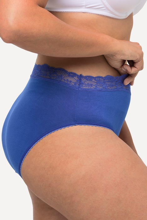 Midislips, 4er-Pack, Spitzenbund