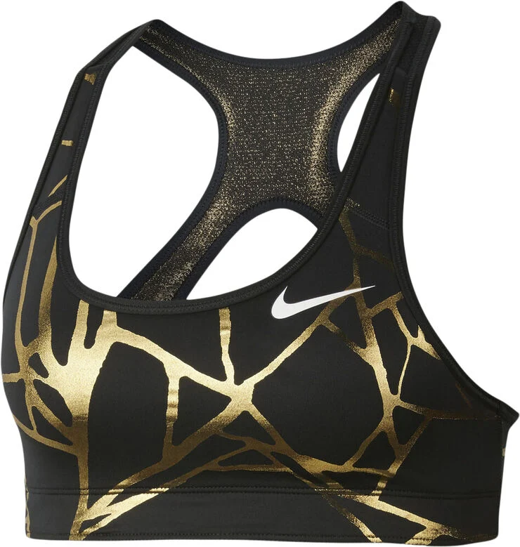 Nike Swoosh Reversible Printed Sports BH Sort