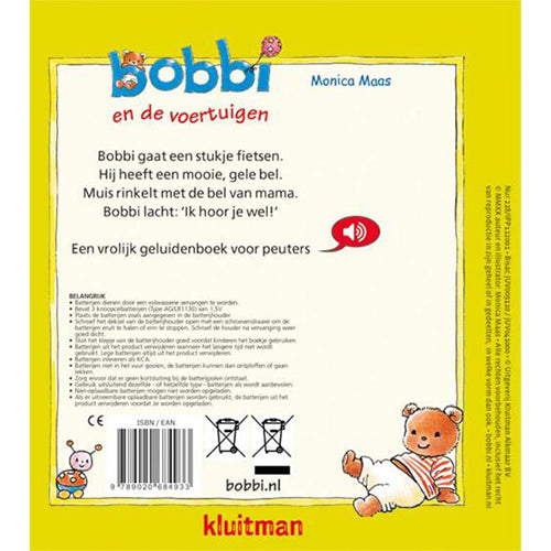Uitgeverij kluitman geluidenboek bobbi en de voertuigen