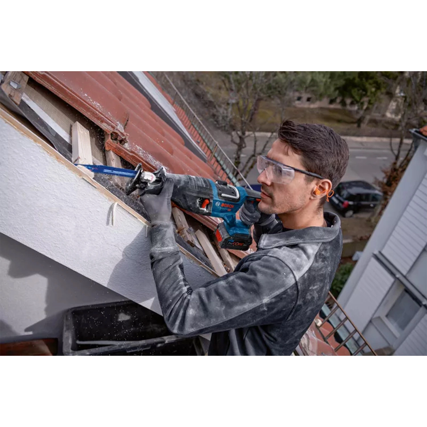 Bosch GSA 18V-28 18V Li-ion Accu reciprozaag set (2x 5.5Ah) in L-Boxx - 28 mm