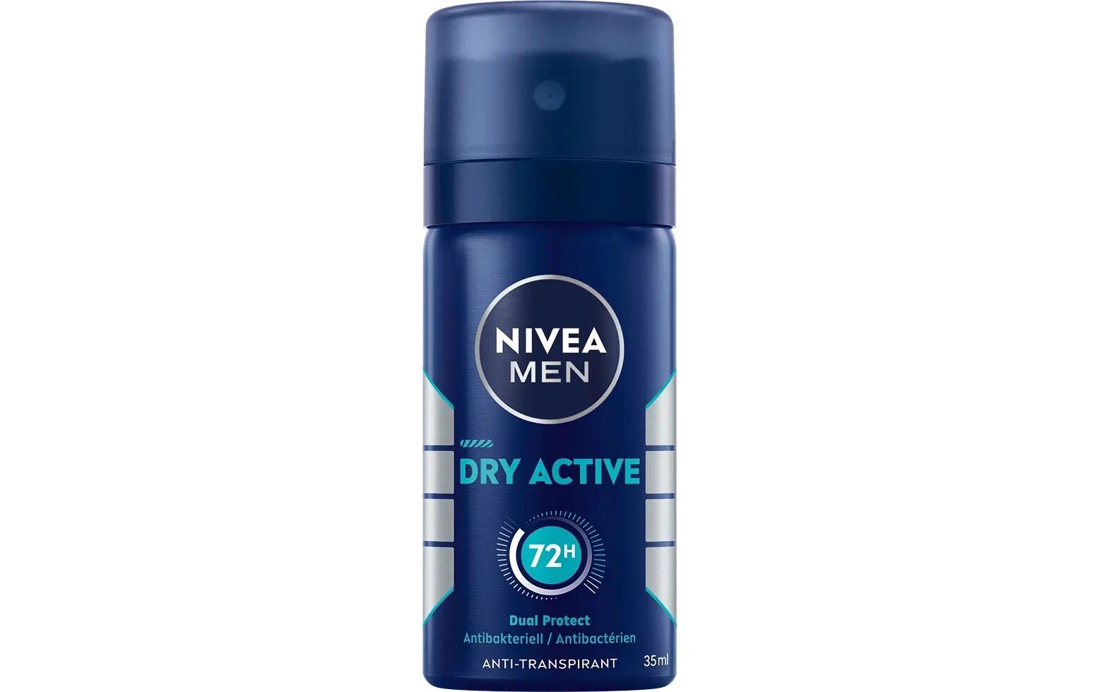 Deo Spray Dry Active Mini 35 mlDeo für Herren sorgt für ein langanhaltend trockenes und angenehmes Gefühl