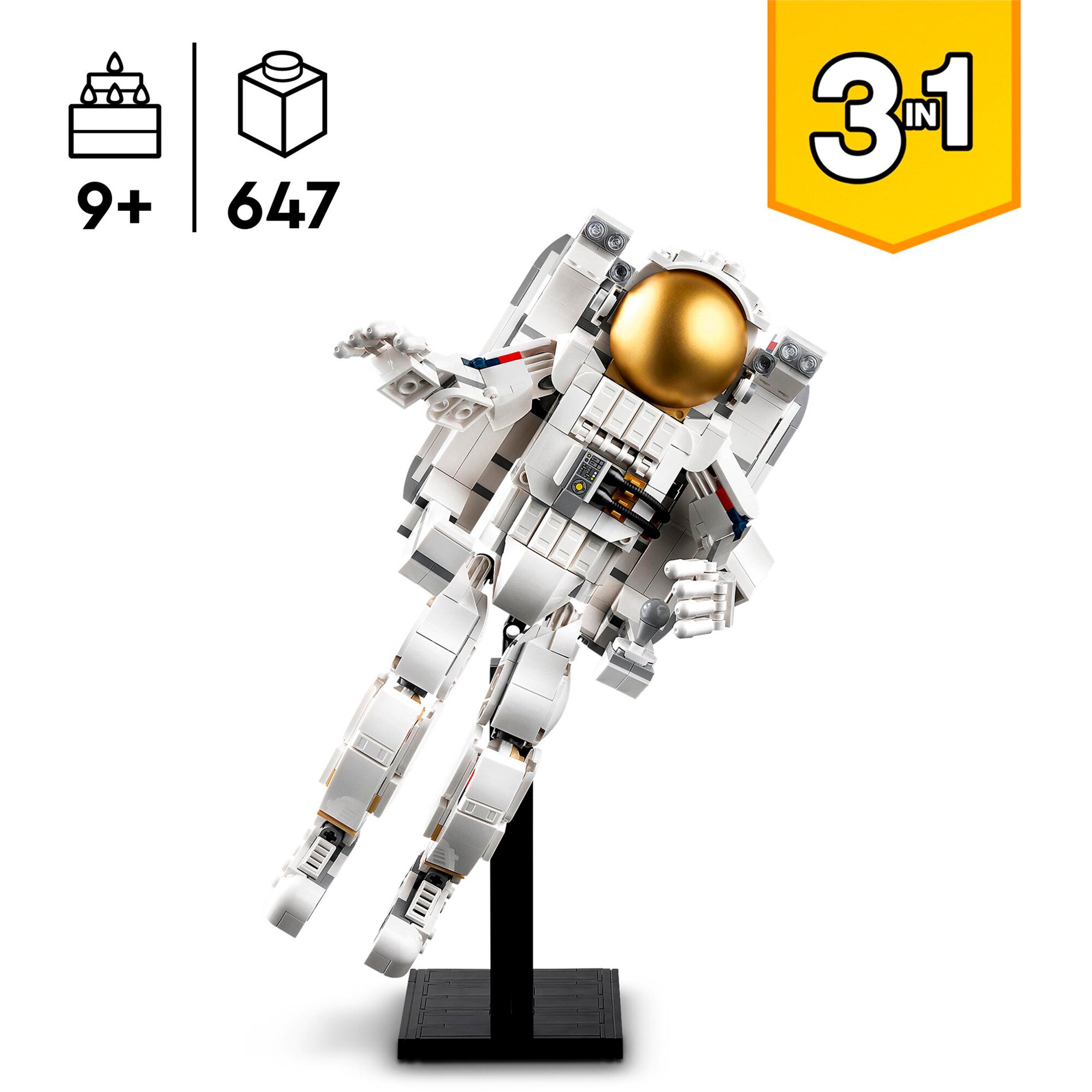 LEGO Konstruktionsspielzeug Creator 3-in-1 Astronaut im Weltraum