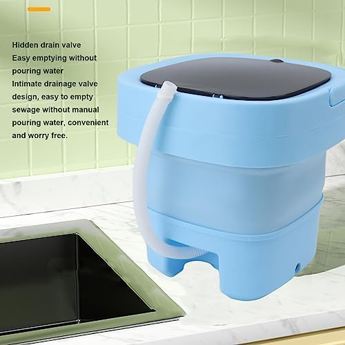 Petite Machine à Laver Portable, Lave Linge Multifonctionnel de Grande Capacité, Machine à Laver Pliable avec Essorage Doux pour Le Dortoir Le Camping Le (Green) : Gros électroménager
