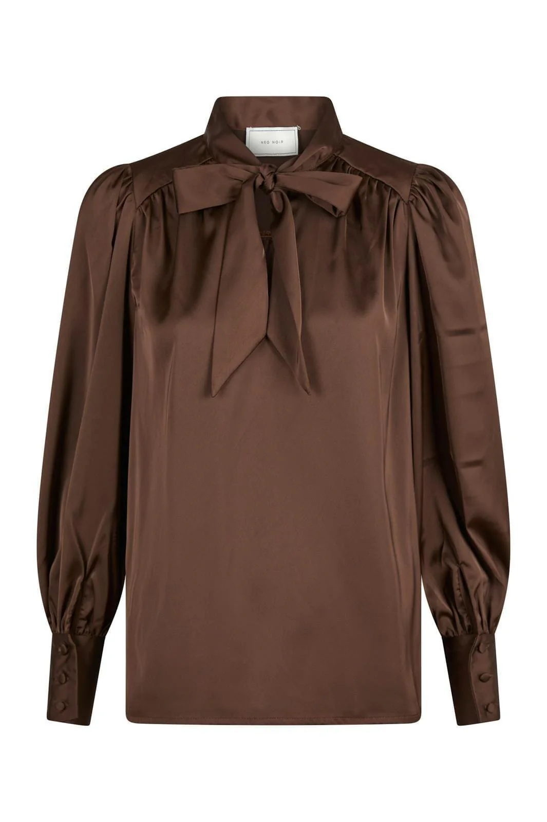 Neo Noir Jaz Bow Blouse brown