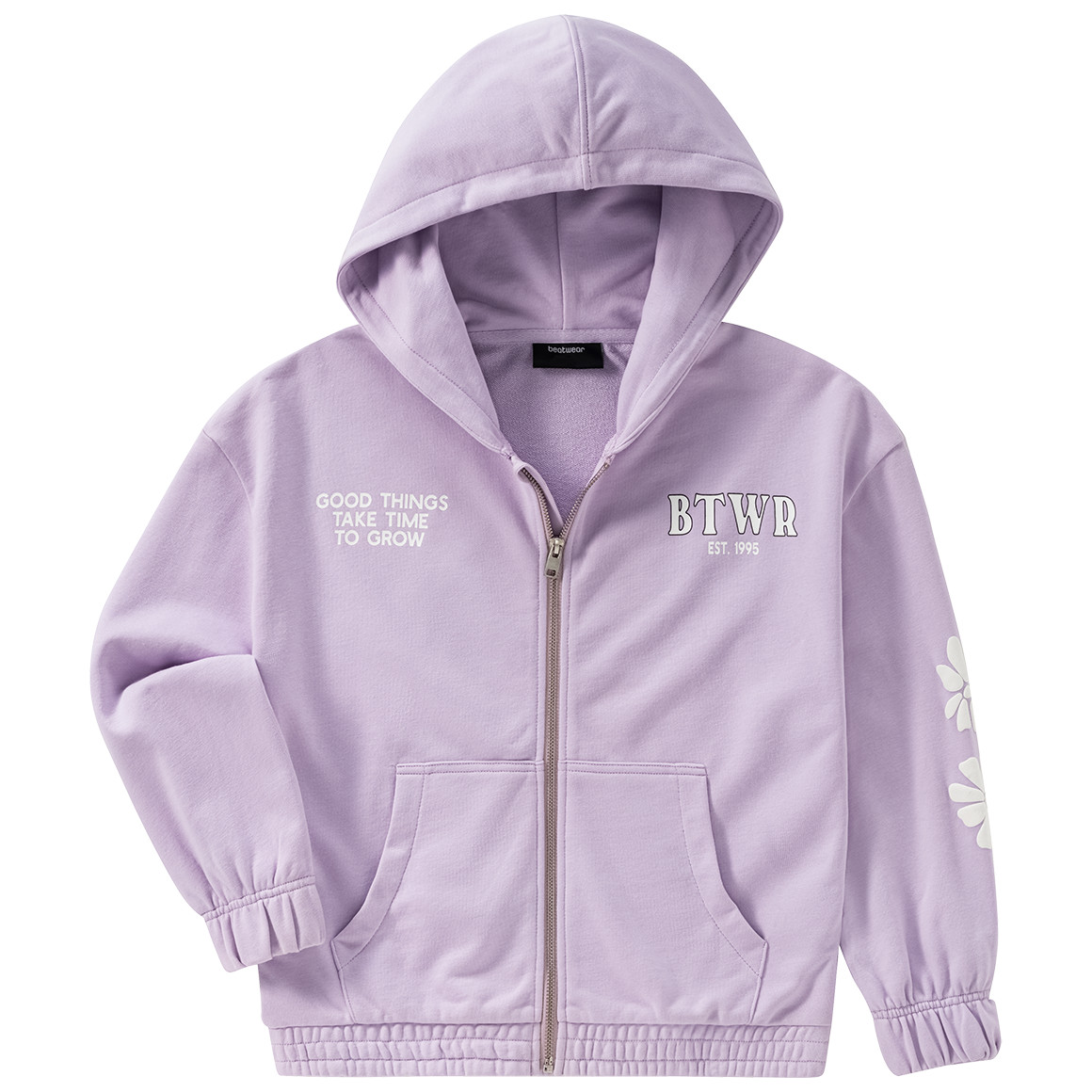 Beatwear Mädchen Sweatjacke mit Kapuze helllila