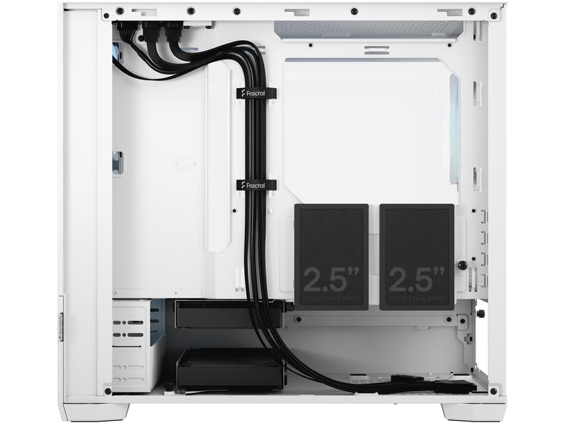 Fractal Design PC-Gehäuse Pop Mini Air RGB TG Weiss Eleganter Gaming-Mini-Tower mit Sichtfenster und RGB-Beleuchtung