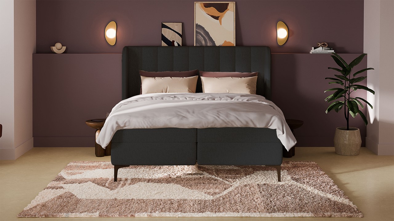 Boxspring Ivory - Pure touch charcoal