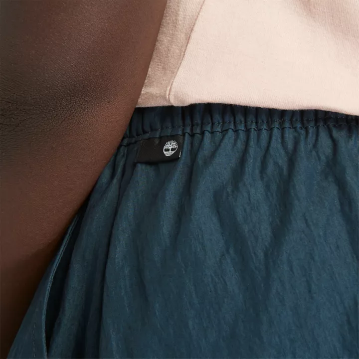 Jupe d'été utilitaire en crêpe pour femme en bleu marine